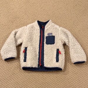 Patagonia Cream and Navy Sherpa Jacket